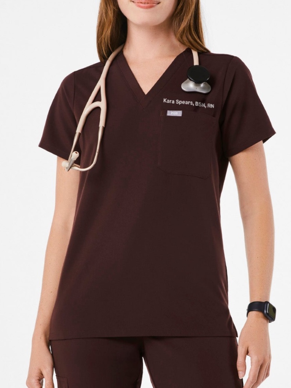 Catarina Scrub Top - Espresso